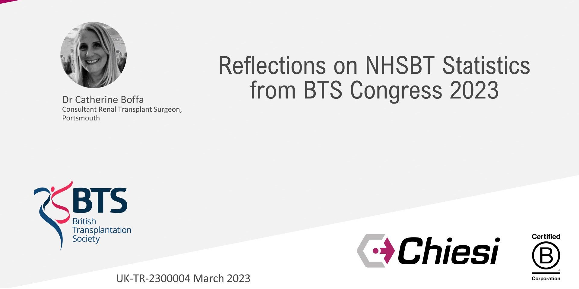 Reflections on NHSBT Statistics from BTS Congress 2023